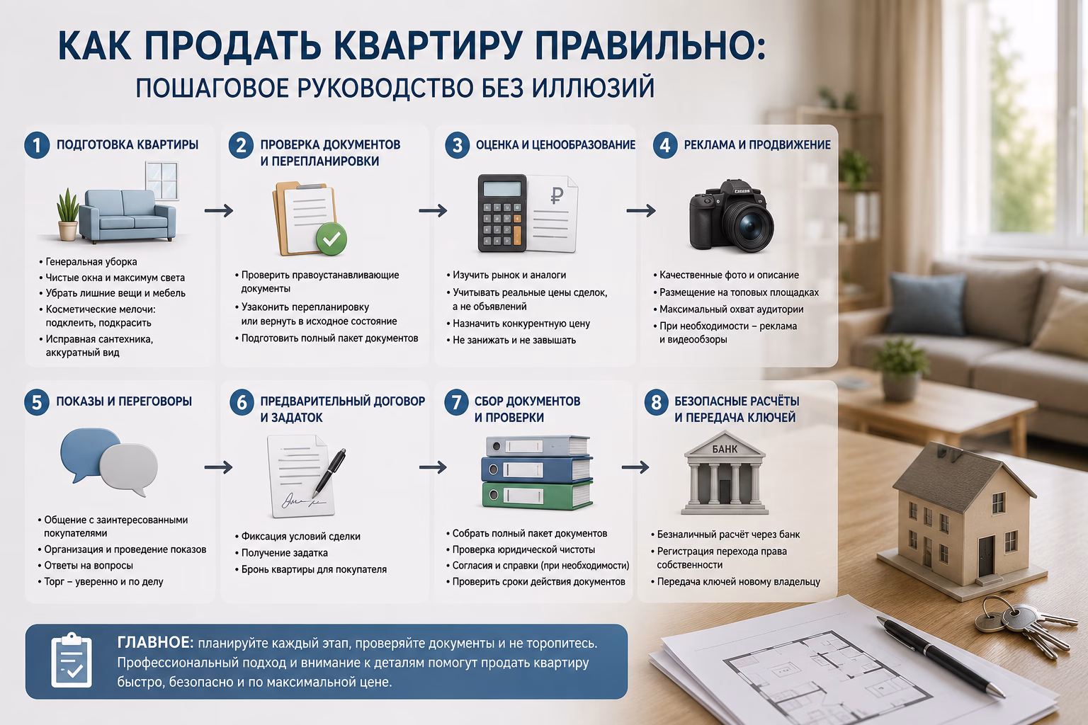 План действий по подготовке квартиры